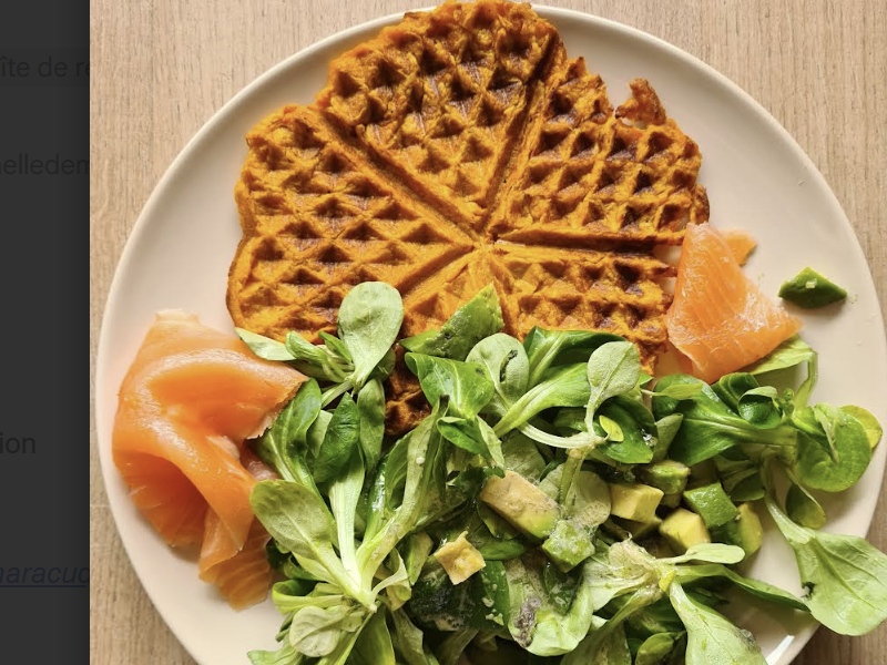 Gaufre d'amour à la patate douce