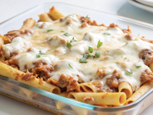 Gratin de penne thon tomate