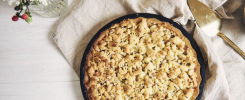Crumble poire chocolat noisette
