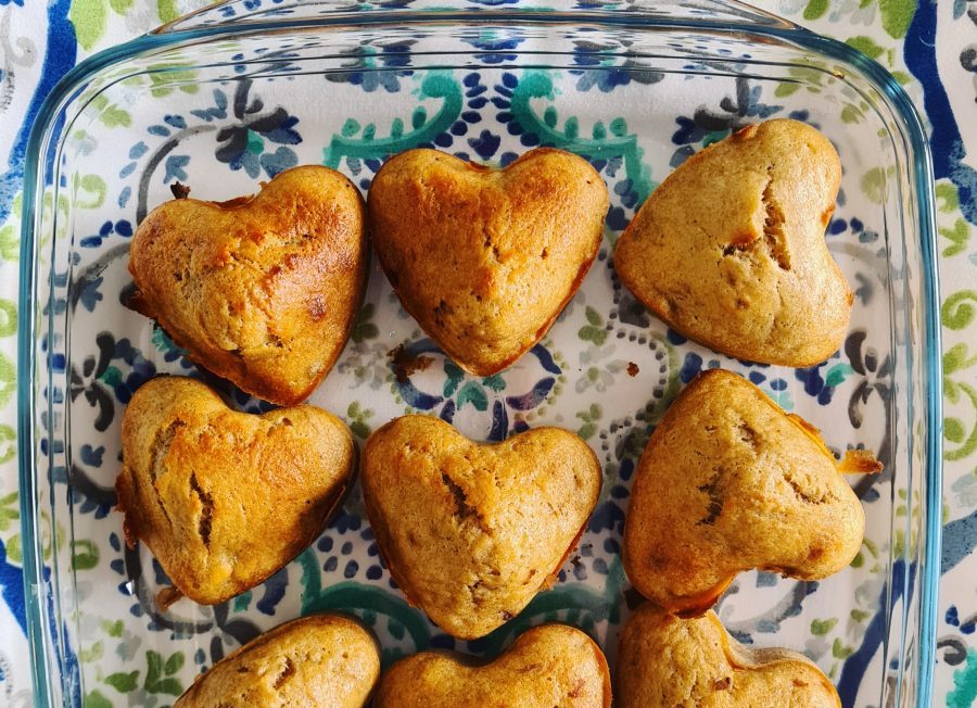 Muffin Coeur Banane pâte à tartiner