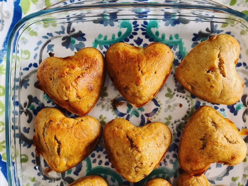 Muffin Coeur Banane pâte à tartiner