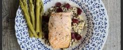 saumon cranberries asperges