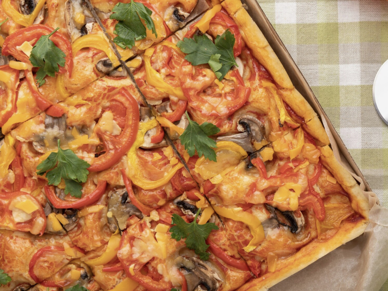 Tarte poivrons et tomates cerises