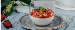 Salade fraise menthe