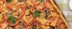 Tarte poivrons et tomates cerises