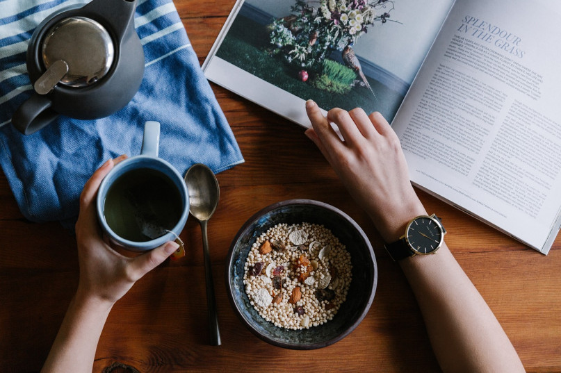 petit déjeuner montre