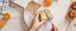 tartine beurre petit-déjeuner